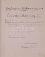 1894-1895 "Magyar levelezés Hatfaludy Ella 1894-95." Benne rendkívül szép írással, különfé...