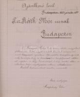 1894-1895 "Magyar levelezés Hatfaludy Ella 1894-95." Benne rendkívül szép írással, különfé...