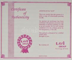 Lavi jelzéssel: Jeruzsálem látképe. Ofszet nyomat, papír. Dekoratív, üvegezett fakeretben. 19x28 cm