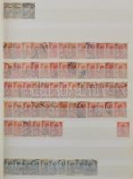 Magyar többpéldányos tétel a krajcárosoktól kb 1920-ig, 30 fehér lapos A/4 berakóban