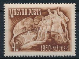 1950 Május 1. 40f számvízjellel