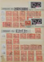 Csehszlovákia sok száz Hradzsin bélyeg 7 berakólapon, 3 címlet, közte lemezhibák, árnyalatok bélyegz...