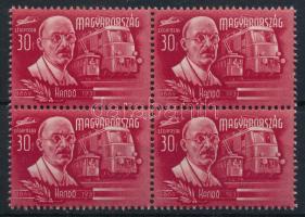 1948 Feltalálók-felfedezők 30f négyestömb vízjel nélkül (20.000)