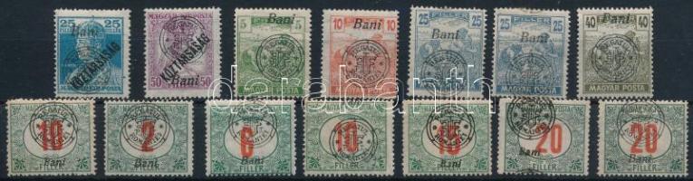 Nagyvárad 1919 14 db bélyeg, Bodor vizsgálójellel