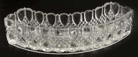 3 darabos üveg kínáló szett, pattogzással, h: 21-23 cm