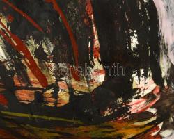 Wagner János (1936-2022): Förgeteg, 2021. Vegyes technika, papír, jelezve jobbra lent. Hátoldalán au...