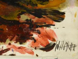 Wagner János (1936-2022): Förgeteg, 2021. Vegyes technika, papír, jelezve jobbra lent. Hátoldalán au...