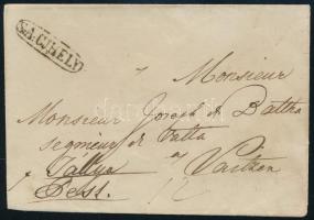 ~1840 Levél "S:A:UJHELY" - Tállya