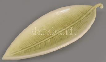 Levél alakú füstölőtartó, kopással, h: 29 cm