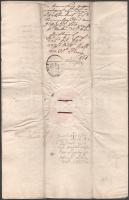 1823 Pest, József nádor (1776-1847) nevében kiállított irat pótharasztpusztai birtok eladásáról, 5 é...