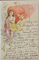 100 db RÉGI képeslap modern fotóalbumba rendezve: Neogrády, Rösler, Gibson sorozat, művészlapok, lithók, párok, gyerek, humor, szobrok, erotika, Susi Singer gyerek-militária, árnyképek, Karplellus, art deco, Pauli Ebner, Margaret Boriss, Kuderna, tánc, csecsemővédő lap, militária, patkó, üdvözlőlapok, Welzl, Usabal stb. / 100 pre-1945 postcards in a modern photo album in various topics