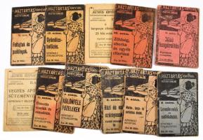 Kürthy Emilné: A háztartás könyvtára. 11 db receptkönyvecske: 2., 5., 6., 9., 11., 15., 17., 19., 20., 37., 51. számok. Bp., Erdős József Lapvállalata. Kiadói papírkötés, néhol kissé sérült borító, egyébként jó állapotban.