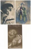 3 db RÉGI Fedák Sári fotólap / 3 pre-1945 Hungarian actresses photo postcards