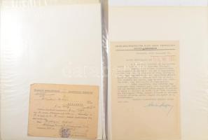 ca 1860-1910 50 db nagyrészt okmánybélyeges irat, váltó, számla, okmány. Berakóban