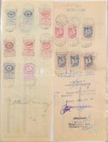 ca 1860-1910 50 db nagyrészt okmánybélyeges irat, váltó, számla, okmány. Berakóban