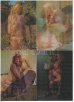 9 db MODERN dimenziós, hologramos erotikus hölgyek képeslap / 9 modern 3D erotic women postcards