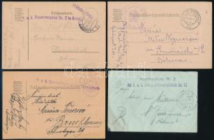 20 db 1. világháborús tábori posta küldemény