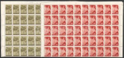 1954 Május 1. hajtott teljes ívsor, vízjelre átnézetlen (30.000)