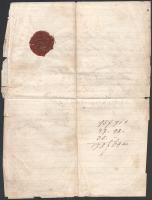 1872 Lébényi Szabó Céh okmánya, 15 kr. okmánybélyeggel, viaszpecséttel
