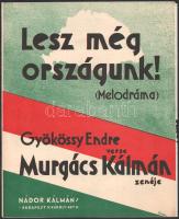 Lesz még országunk! Gyökössy Endre verse, Murgács Kálmán zenéje, irredenta kotta, 7p