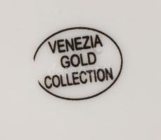 Venezia Gold Collection 6 darab kis csésze alátéttel. Jelzett, hibátlan, d: 8,5 cm