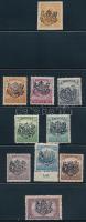 Nagyszeben 1919 22 db bélyeg, közte 90 fokkal elfordított felülnyomás