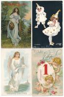 KARÁCSONY ÉS ÚJÉV - 25 db RÉGI motívum képeslap, közte dombornyomottak és lithok / CHRISTMAS AND NEW YEAR - 25 pre-1945 motive postcards, including embossed (Emb.) and lithos