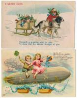 KARÁCSONY ÉS ÚJÉV - 25 db RÉGI motívum képeslap, közte dombornyomottak és lithok / CHRISTMAS AND NEW...