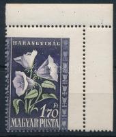 1950 Virág I. 1,70Ft ívsarki bélyeg látványosan elfogazva