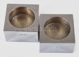 Fém mécsestartó pár, 5,5x5,5 cm