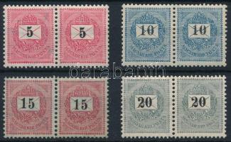 1889 4 klf pár, közte lemezhiba