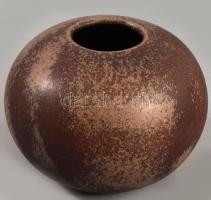 Kerámia gömbváza, jelzés nélkül, hibátlan, 12x9 cm