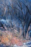 Forrai jelzéssel (Forrai Gábor?): Téli erdő. Olaj, farost. 50×34,5 cm