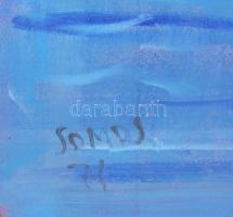 Somos jelzéssel: Mediterrán vízpart. Olaj, farost. 40×33,5 cm