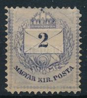 1881 2kr 13-as fogazás, festékfoltok (min 40.000)