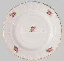 Herendi virágmintás süteményes készlet, jelzett, 2. oszt., hibátlan, d: 15,5 - 27,5 cm