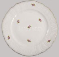 Herendi virágmintás süteményes készlet, jelzett, 2. oszt., hibátlan, d: 15,5 - 27,5 cm