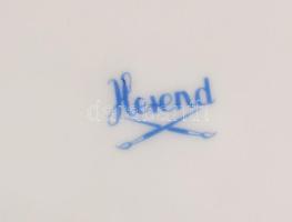 Herendi virágmintás süteményes készlet, jelzett, 2. oszt., hibátlan, d: 15,5 - 27,5 cm