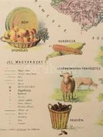 Szilágy vármegye (Tasnád - Szilágysomlyó - Zilah) nagy méretű (37 x 53 cm. ) kőnyomatú térképe . Meg...