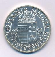 1991. 500Ft Ag "II. János Pál pápa látogatása" kapszulában T:BU Adamo EM120