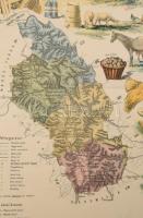 Csik vármegye nagy méretű (37 x 53 cm. ) kőnyomatú térképe (Tusnád - Csikszereda - Gyergyószentmikló...