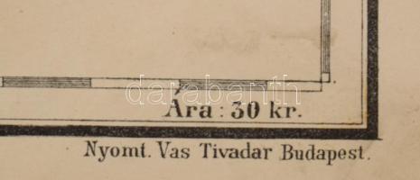 Csik vármegye nagy méretű (37 x 53 cm. ) kőnyomatú térképe (Tusnád - Csikszereda - Gyergyószentmikló...