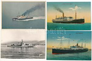 GŐZHAJÓK - 45 db régi és modern (főleg 1950 előtti) motívum képeslap vegyesen / STEAMSHIPS - 45 pre-1950 and modern motive postcards mixed
