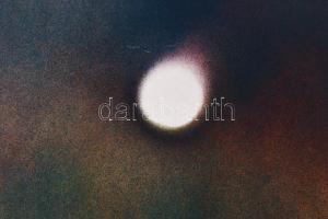 Jelzés nélkül: Szürreális táj. Olaj, farost. Dekoratív fakeretben. 50×47 cm