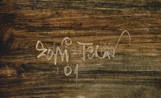 Egri Tibor ( - ): Vízpart. Olaj, farost, jelezve balra lent. Dekoratív fakeretben, 40×50 cm