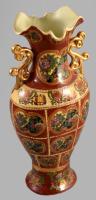 Kínai váza. Kézzel festett, jelzett porcelán, hibátlan. 36 cm