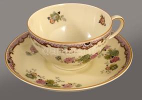 Thomas Bavaria porcelán teás készlet, hat személyes Matricás, jelzett, hibátlan