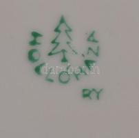 Hollóházi retro mokkás készlet hat csésze és alj. Matricás, jelzett, hibátlan