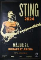 2024 Sting, Budapest Aréna, koncertplakát, papír, kisebb lapszéli szakadással, feltekerve, 100×70 cm