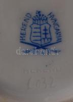 Herendi rózsás bonbonniere. Kézzel festett, jelzett, minimális kopással d: 10 cm